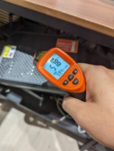 機器本身溫度大概57.8