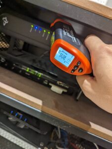 使用風扇降溫後溫度30.7